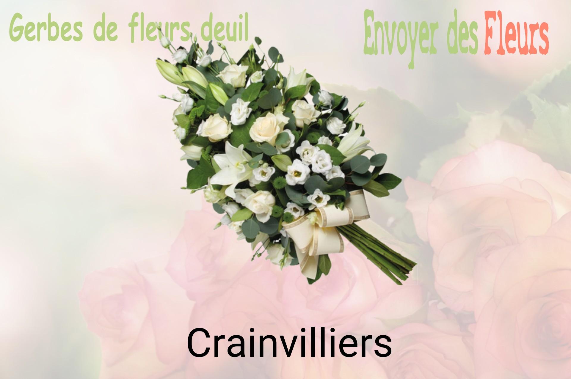 Gerbe de fleurs de deuil livrée à Crainvilliers
